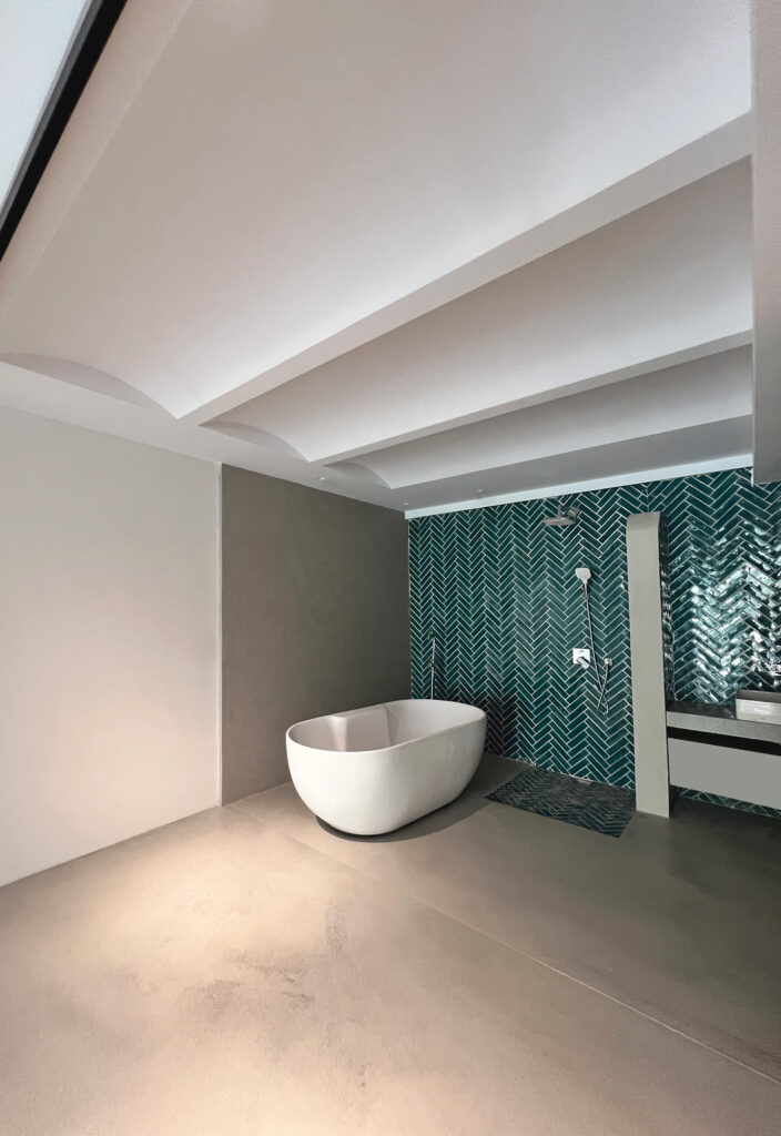 Luxury microcement bathroom design
