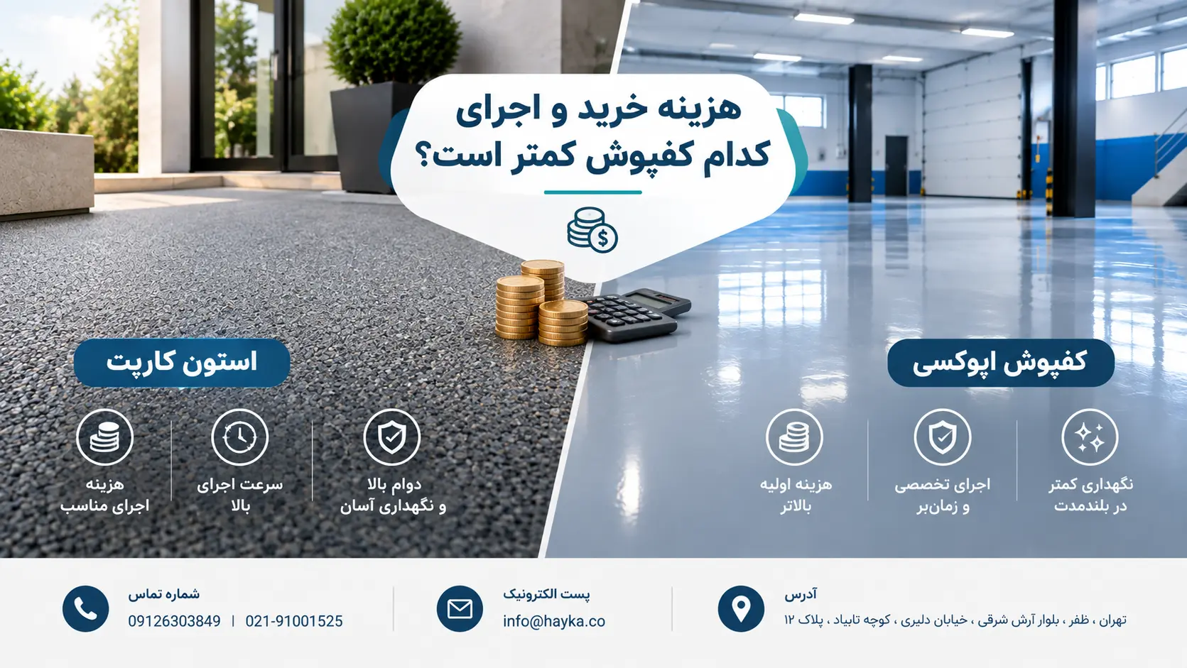 هزینه خرید و اجرای کدام کفپوش کمتر است؟